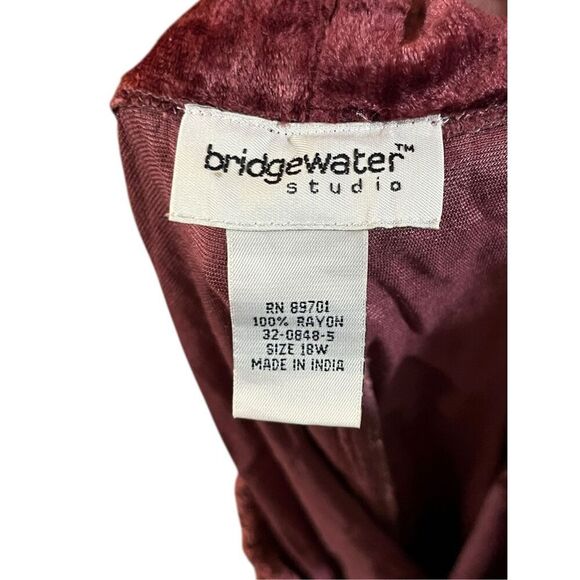 Vintage Bridgewater Studio‎ Purple Green Velvet Maxi Dress beading Size 18W - Picture 10 of 10